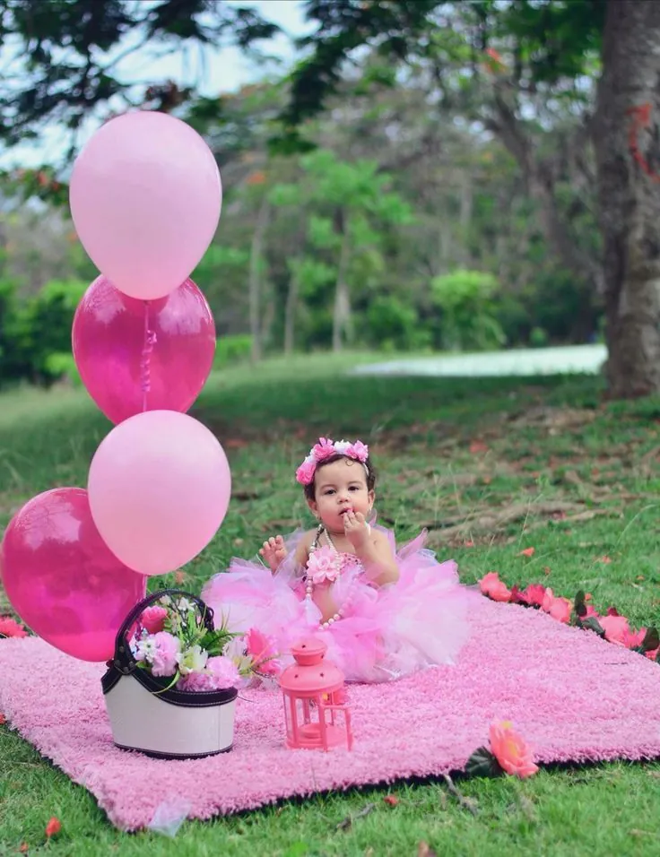 Baby portrait in soft pink setup